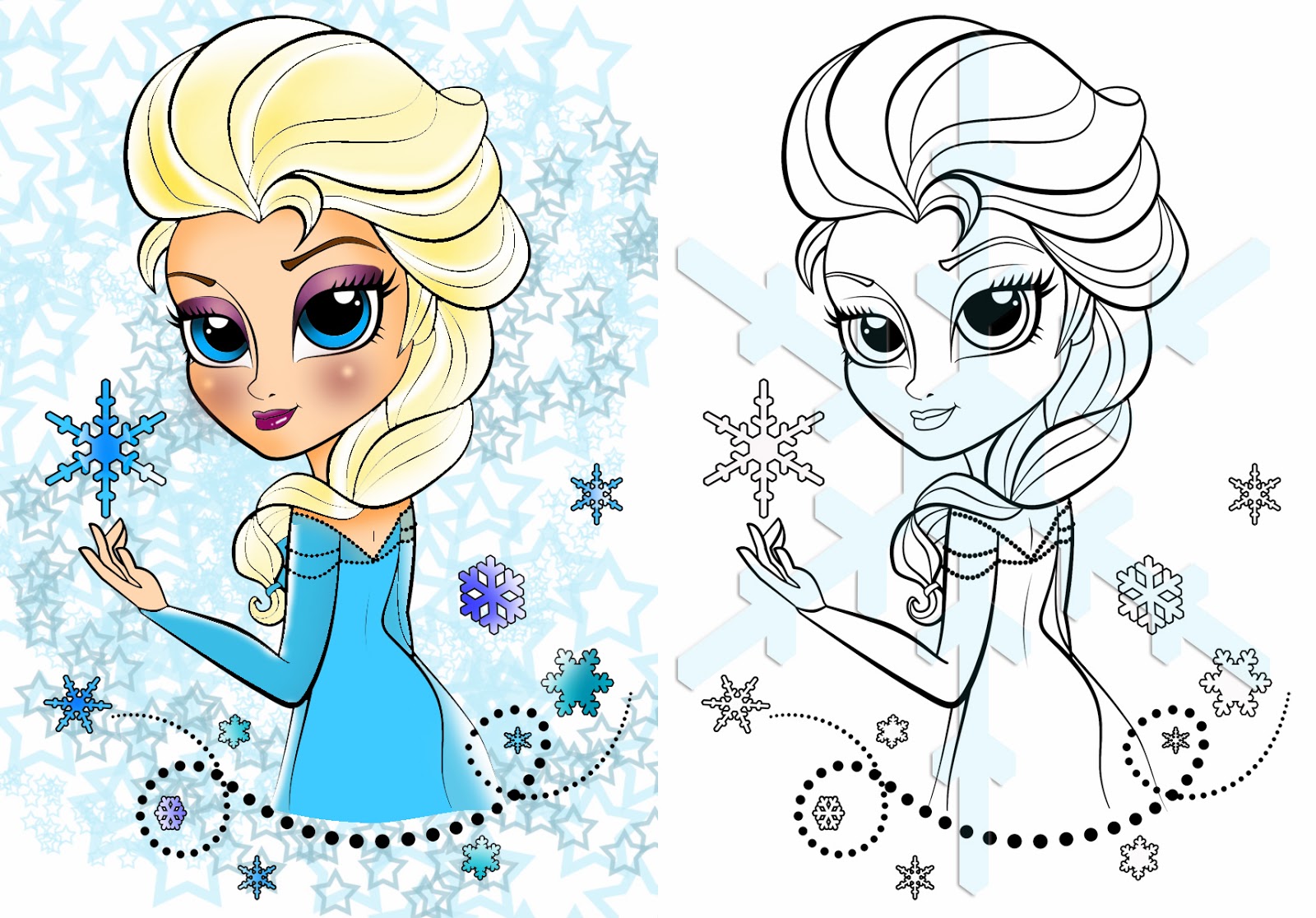 a coloring pages of princess elsa - photo #30