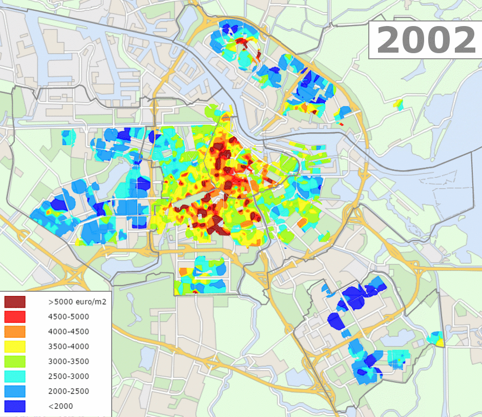 Home values in Amsterdam (2002 - 2015)