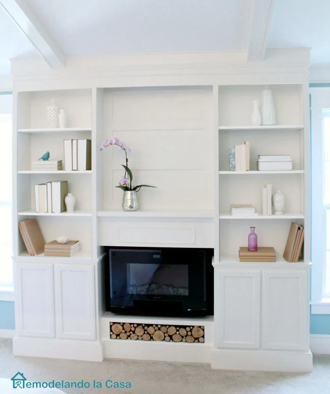 DIY built ins with fireplace