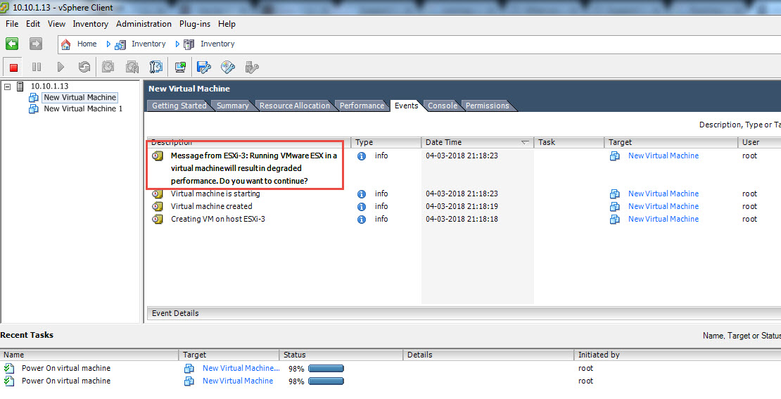 esxi nested