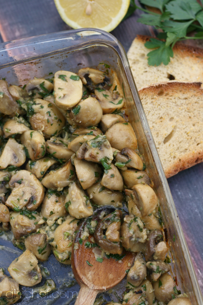 Dijon Mushrooms - Easy Gourmet Cookbook blog tour