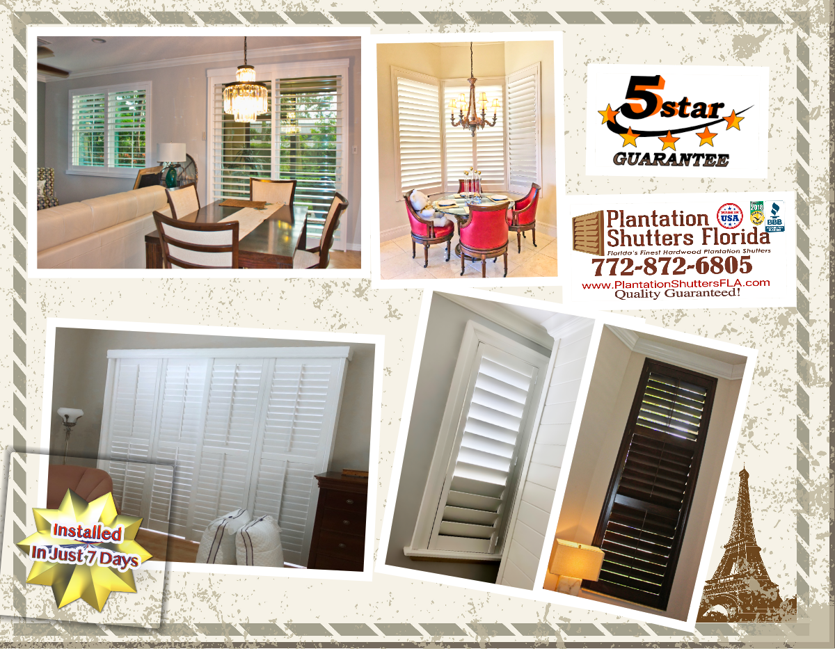Stuart, FL. Plantation Shutters Largest Manufacturer in All Florida.