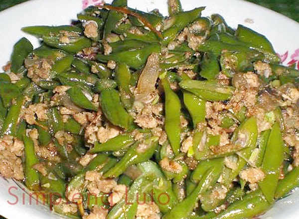 Ginisang Baguio Beans w/ Pork Giniling