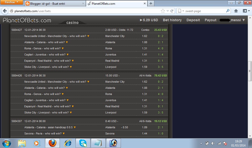 Cara betting combo bet atau mix parlay bet di