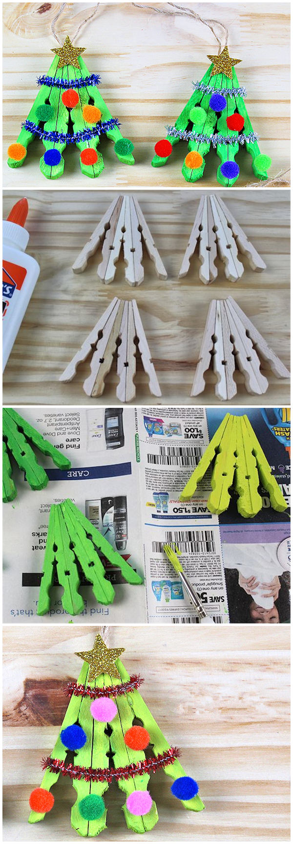 Clothespin Christmas Tree Craft