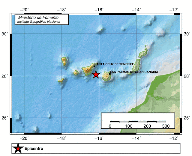 Terremoto entre Gran Canaria y Tenerife, 19 abril