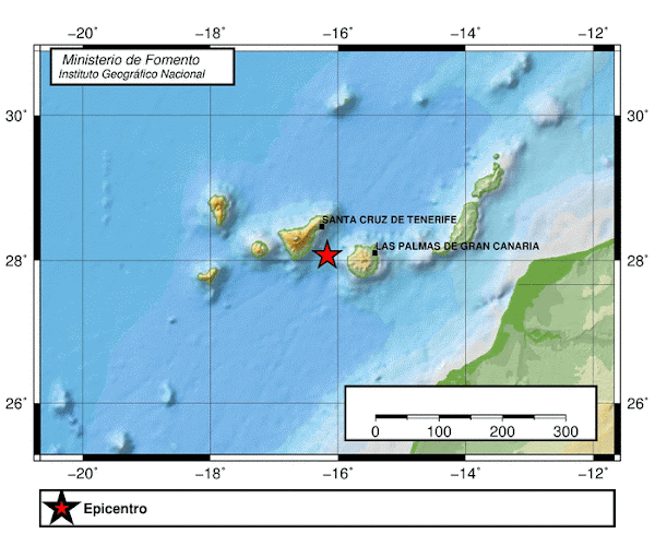 Terremoto entre Gran Canaria y Tenerife, 19 abril Terremoto entre Gran Canaria y Tenerife, 19 abril