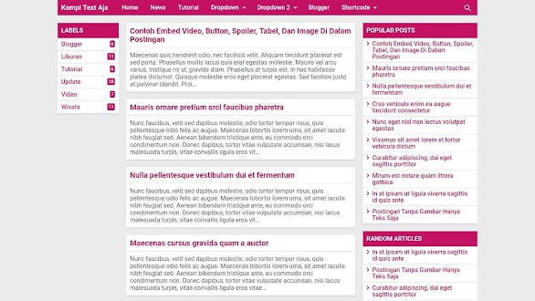 Premium Blogger Template Non AMP - Kompi Text Aja Premium Blogger Template Non AMP - Kompi Text Aja