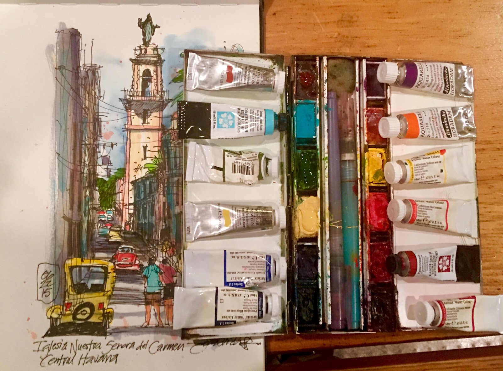 watercolor book palette