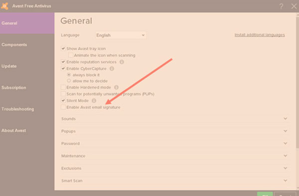 Cara Disable / Remove / Nonaktifkan Avast Email Signature Otomatis Cara Disable / Remove / Nonaktifkan Avast Email Signature Otomatis