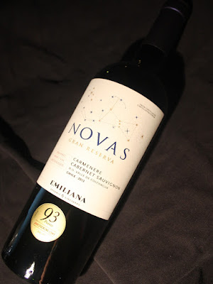 photograph of Novas wine bottle