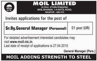 MOIL Ltd Recruitments (www.tngovernmentjobs.in)