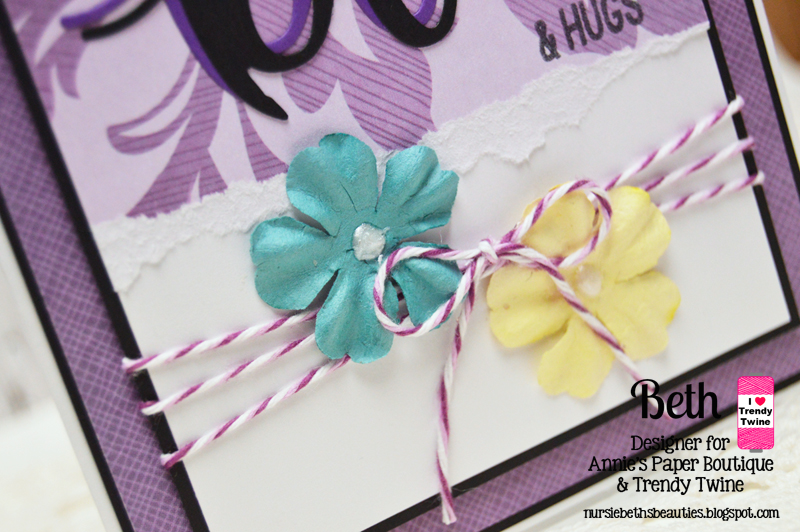 Twine It Up! by Annie's Paper Boutique Trendy TwineLove & Hugs Card