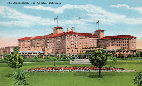 ambassador hotel los angeles postcard