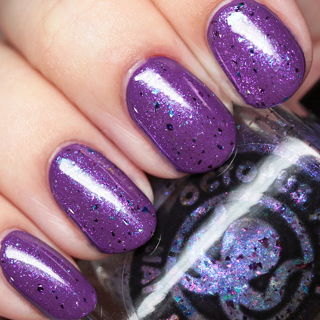 Octopus Party Nail Lacquer Hex-Girlfriend over Sally Hansen 508 Vivid Violet
