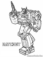Gambar Ratchet Robot Transformer Untuk Diwarnai