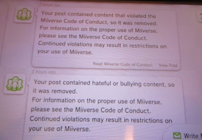 Your post contained content that violated the Miiverse Code of Conduct, so it was removed.