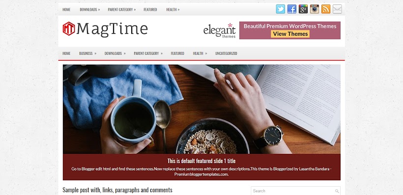 MagTime Free Blogger Template