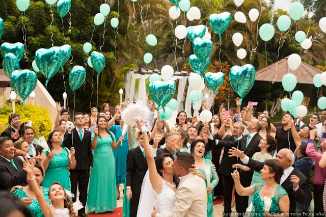 Balões e bexigas em casamentos