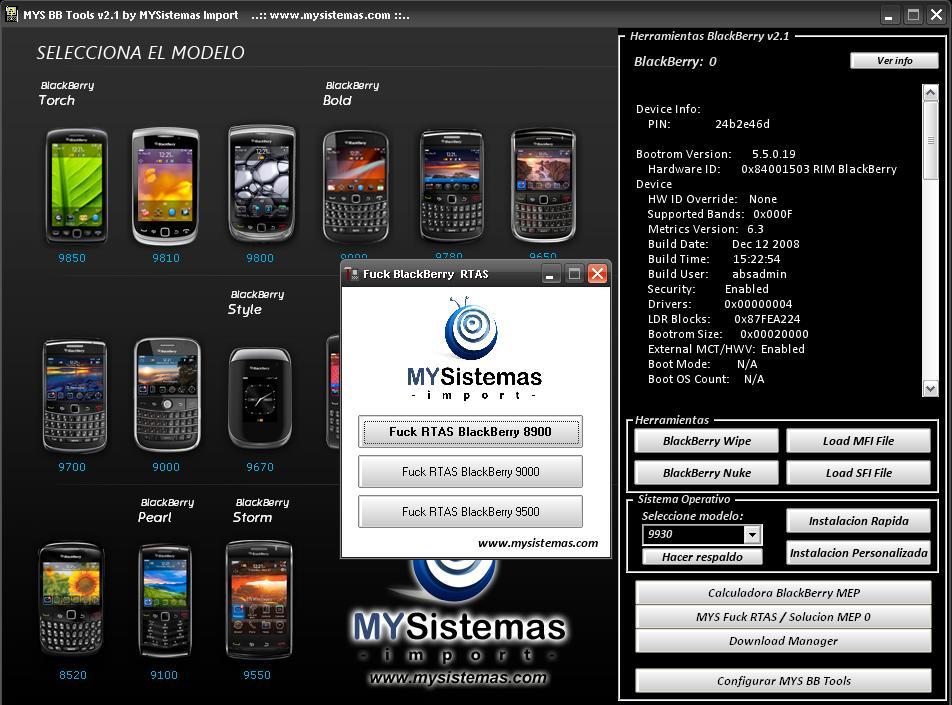 BlackBerry Hardware Software Multitool Blackberry MYSBBTools v3.0
