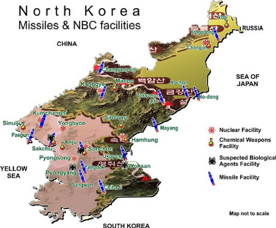 U S Army Korea Map Map North Korea%2BMissile