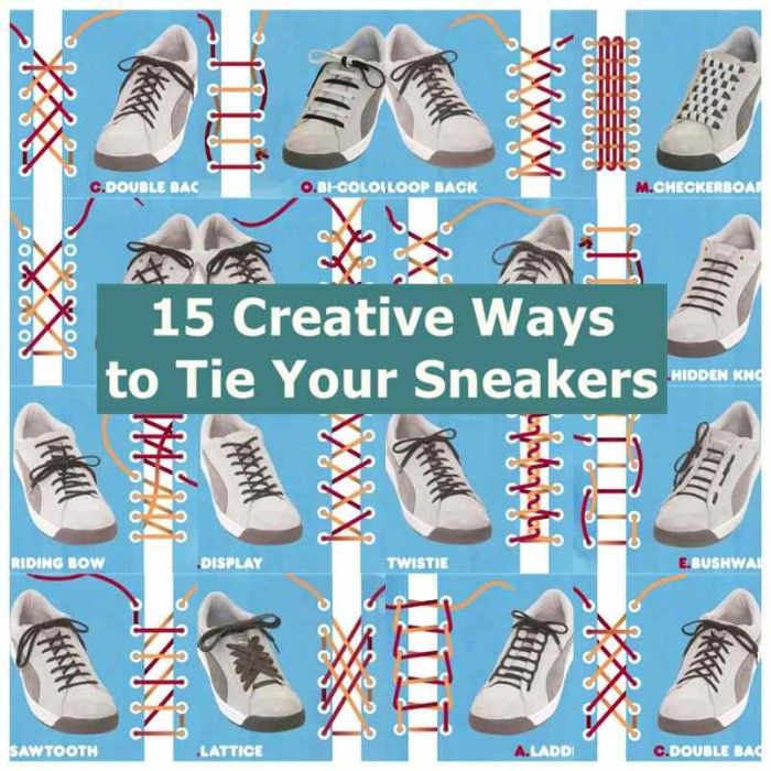 15 Creative Ways to Tie Your Sneakers - crazzy craft