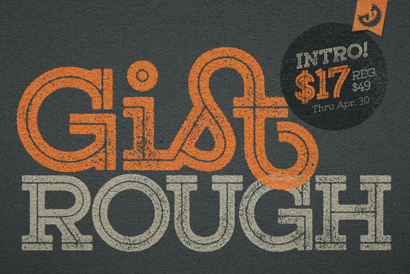 https://creativemarket.com/YellowDesignStudio/28106-Gist-Rough-Font-Family-Intro-Sale%21