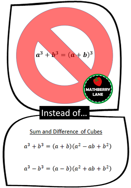 Factoring The Sum And Difference Of Cubes Misconceptions