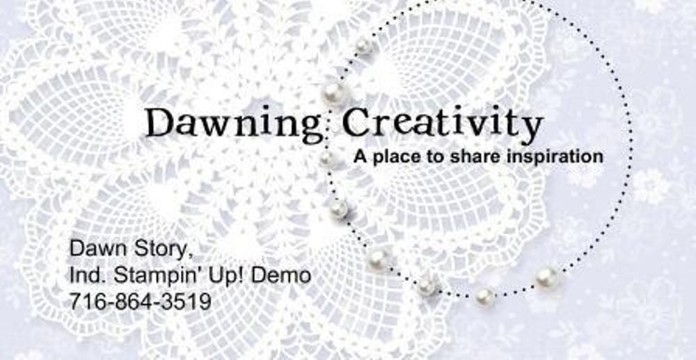Dawning Creativity, Dawn Story Stampin' Up! Demonstrator