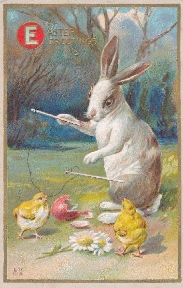 A Collection of 30 Cute Bunny Rabbit Vintage Easter Postcards ~ Vintage