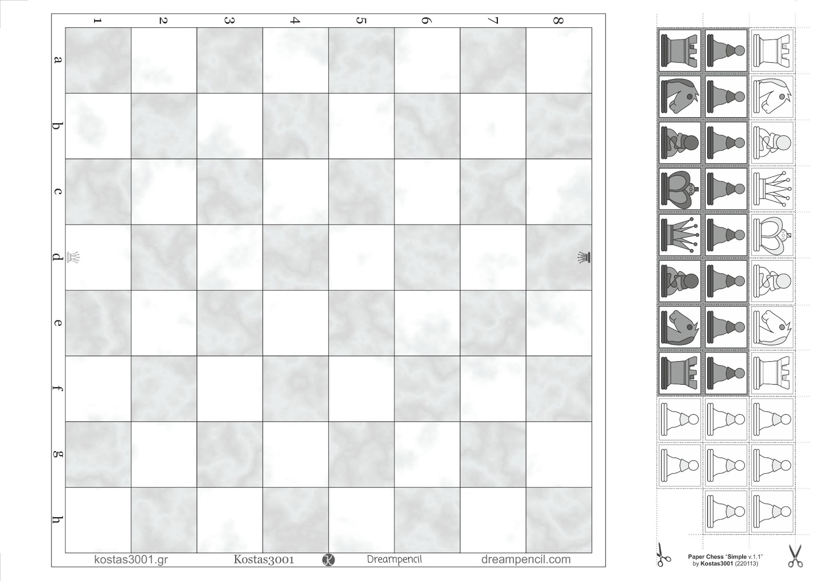 Printable Chess Pieces Template - Printable Templates