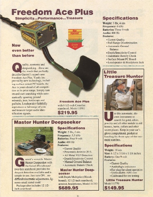 Détecteur métaux Freedom Ace Plus Garrett