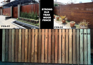 STRONG RECYCLED TEAK WOOD FENCE
