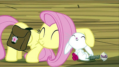 Fluttershy says a sweet goodbye to Angel
