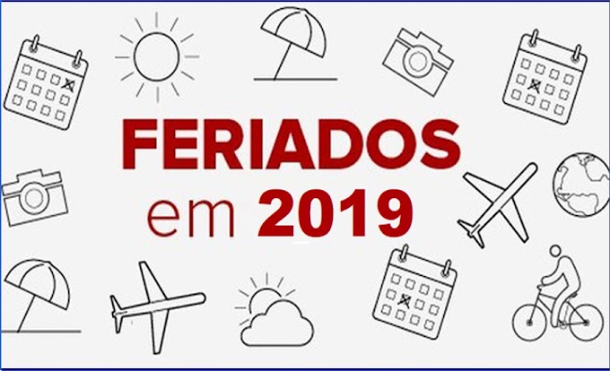 Governo publica lista de feriados e pontos facultativos em 2019