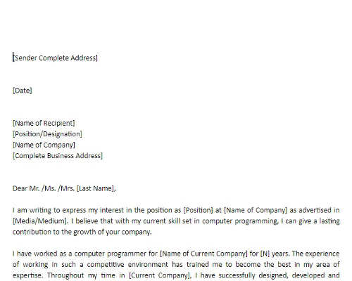 Reference Letter Online