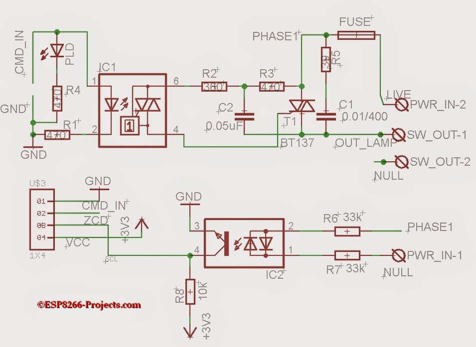 ESP8266 Projects MPDMv4 Universal AC MAINS Dimmer