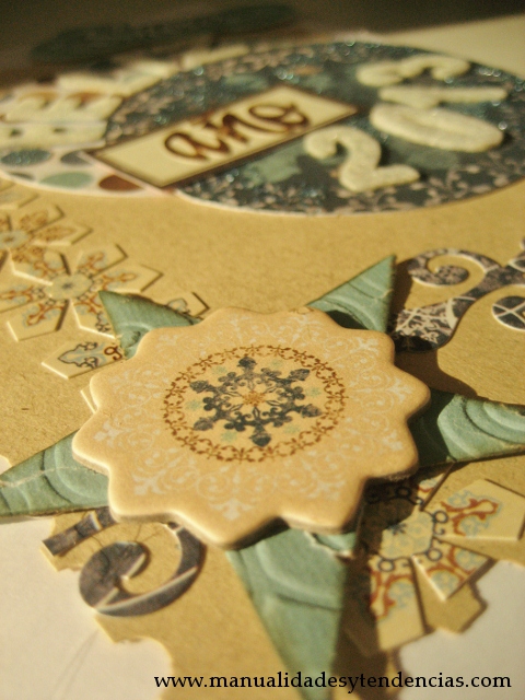 Scrapbooking: tarjeta navideña / Christmas card / carte de Noêl