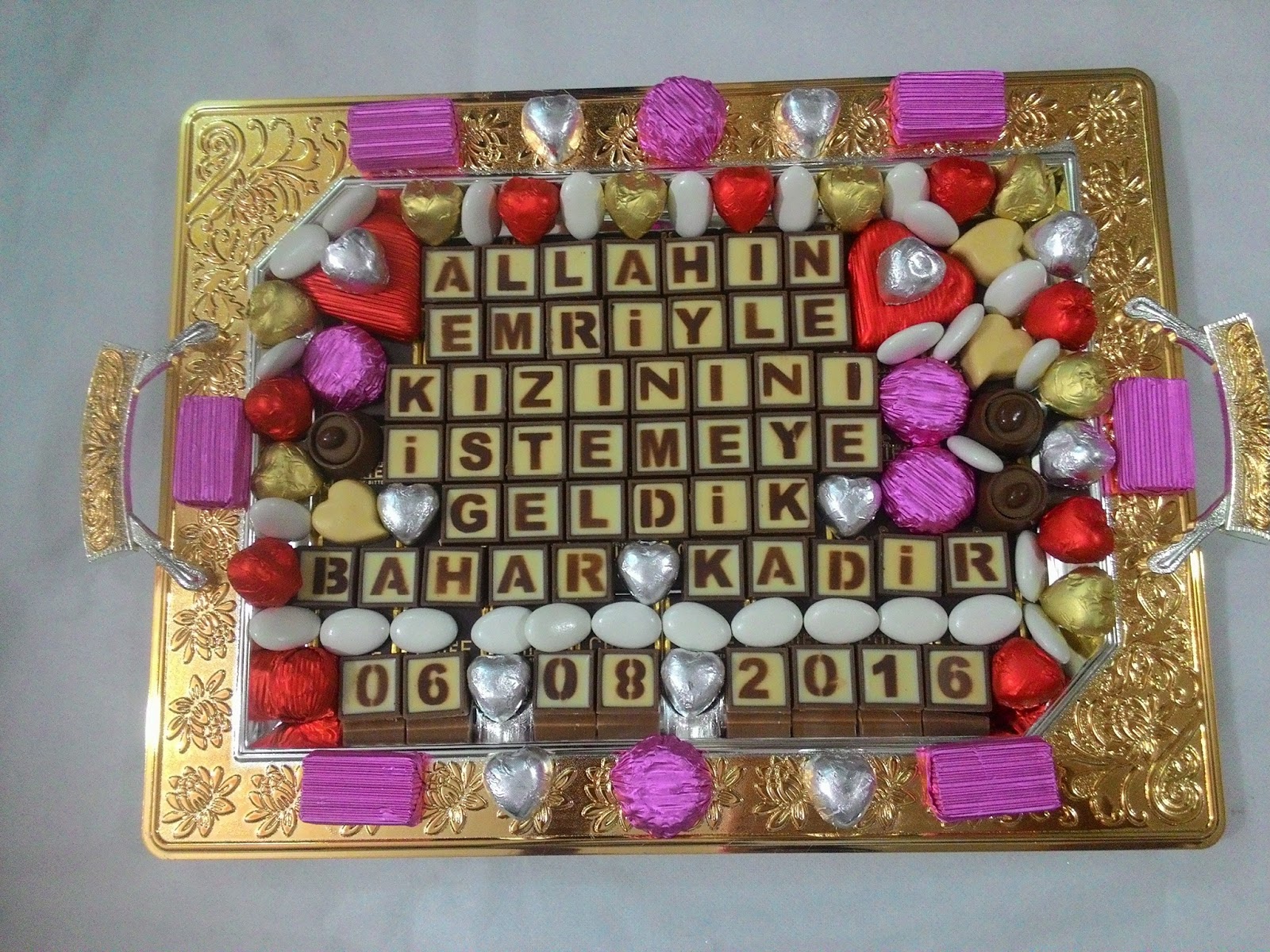 yazılı çikolata kız isteme çikolatası