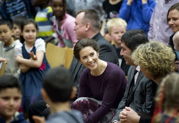 Crown Princess Mary of Denmark visited Slenderbro school in Copenhagen