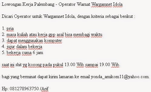 Operator Warnat Wargamnet Idola