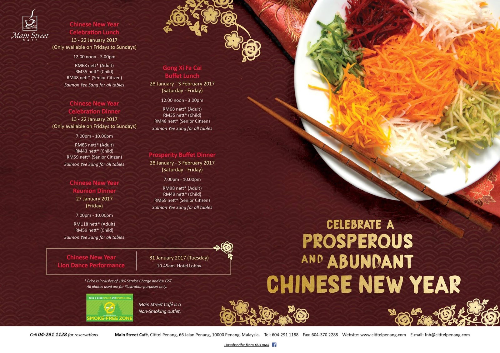 Cititel Penang - Chinese New Year Dining 2017