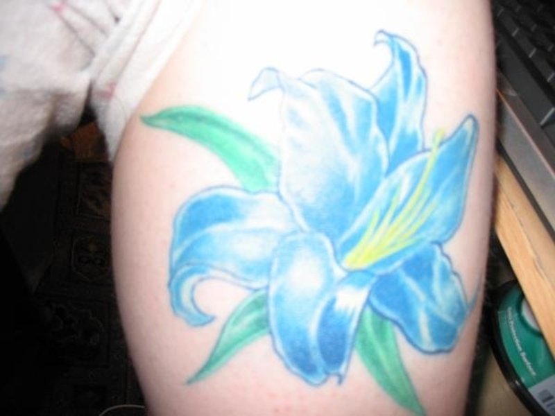 1990Tattoos Blue Lily Tattoos