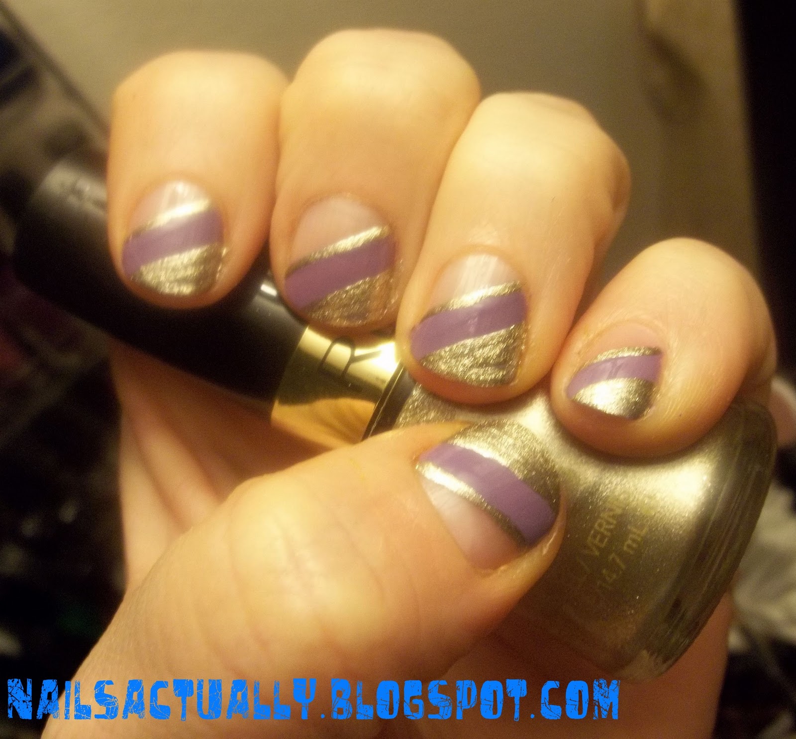 Nails Actually: Asymmetrical Purple French Tip Nails