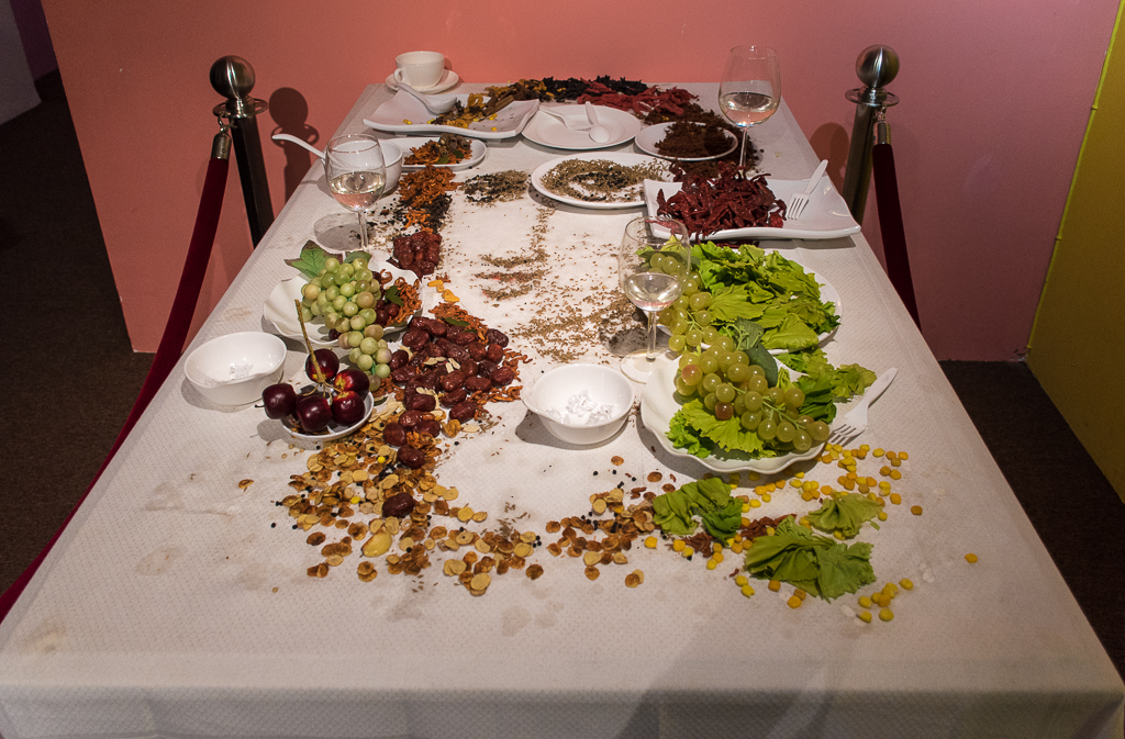mona lisa made out of food wonder food museum in penang malaysia, mona lisa made out of food image