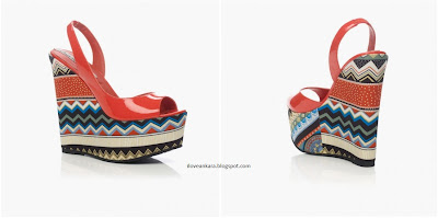Cabo Red Patent Tribal Aztec Print wedges - Louise Roe for Stylist Pick - iloveankara.blogspot.com