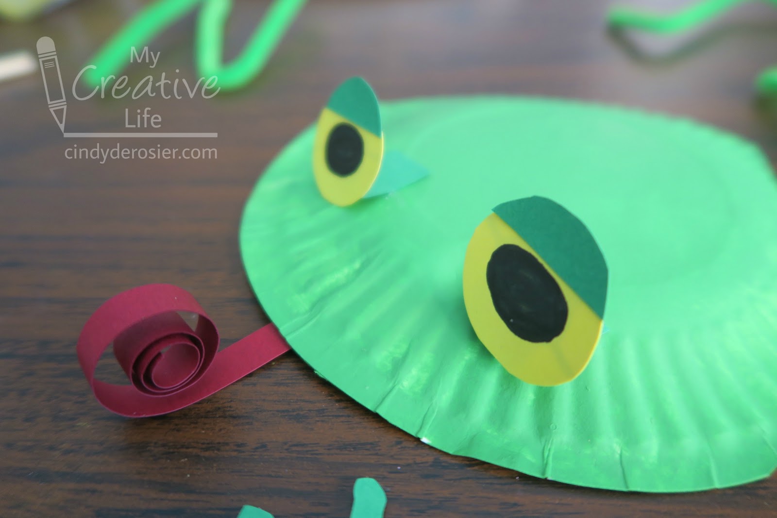 Cindy deRosier My Creative Life Paper Plate American Green Tree Frog