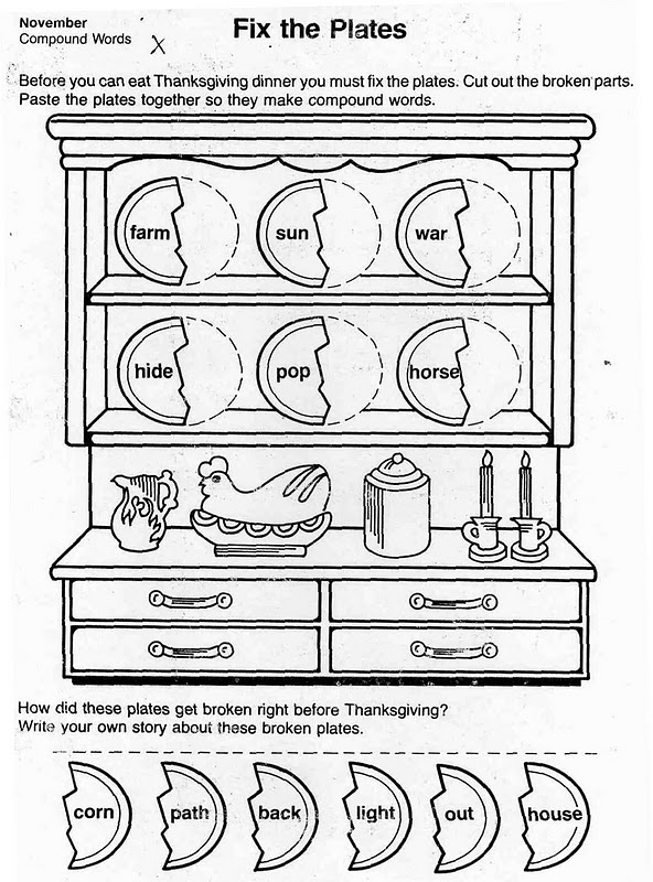 ELEMENTARY SCHOOL ENRICHMENT ACTIVITIES: THANKSGIVING SKILL WORKSHEETS