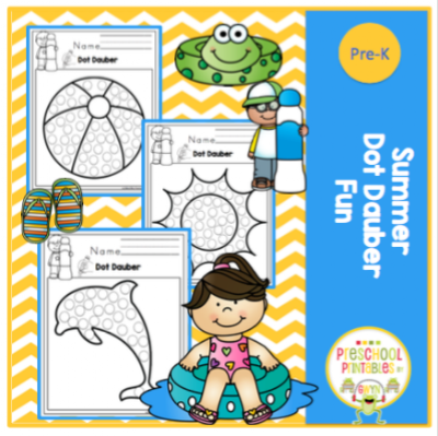 Free Summer Dot Dauber Fun ~ Preschool Printables