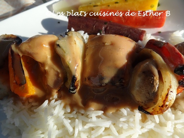 Les Plats Cuisines De Esther B Sauce Brune Pour Brochettes De Poulet